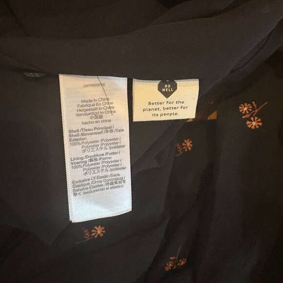 Madewell Women's Georgette Smocked Mockneck Top Size Small - Picture 16 of 16